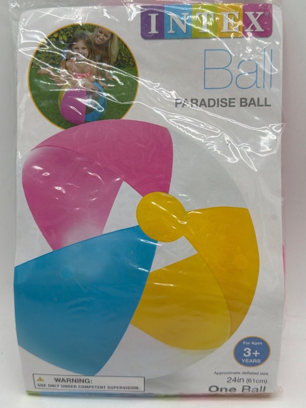 Intex Paradise Beach Ball 24-Inch Inflatable Toy For Kids Ages 3+